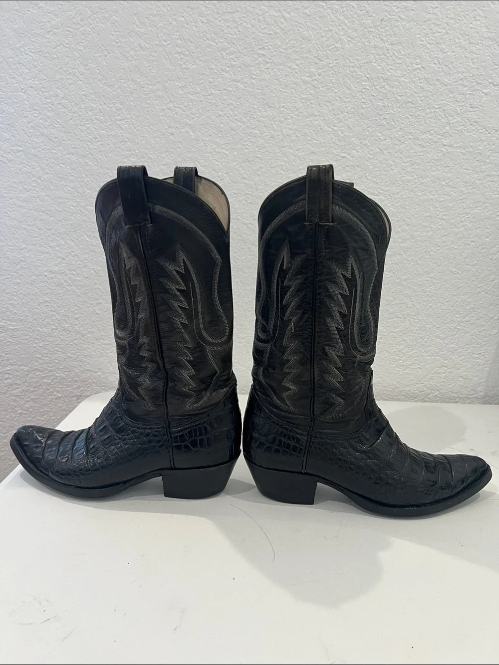 Remington El Paso Black Custom Caiman Men's Cowboy Boots